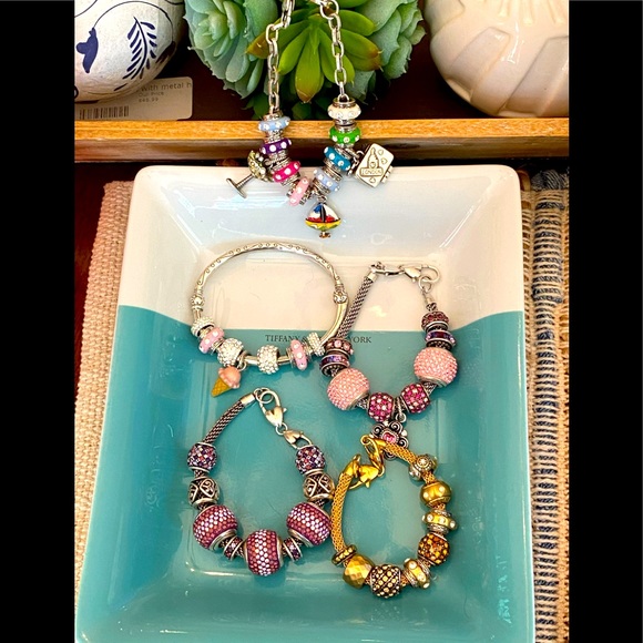 Brighton HEART LINK Vacation Theme Multi Color Dazzlers Crystal CHARM Bracelet - Picture 9 of 15